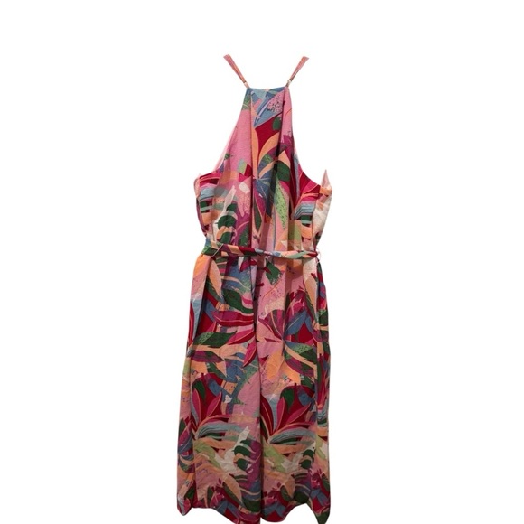 Laundry by Shelli Segal Tropical Floral Print V-Neck Sleeveless Dress Size 12P - Picture 3 of 5